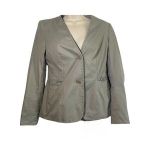 Akris Punto Gray Blazer Size 8